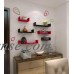 Laminated Shelf Floating Wall Shelves Storage Display Shelf Black/White/Red Set of 3 U Shape BETT   